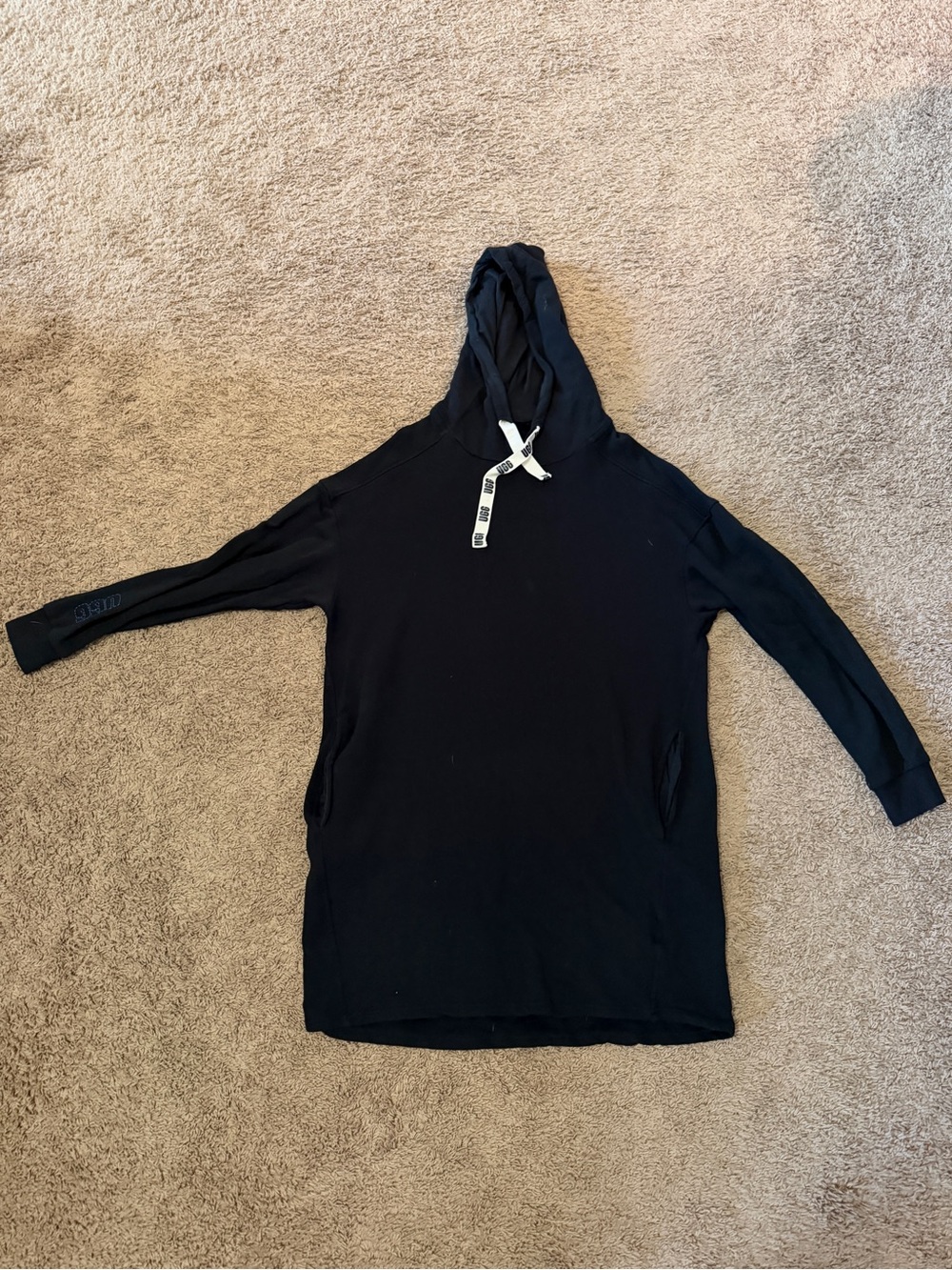 UGG Men's Black Crewneck Hooded Sweater